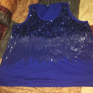 Sparkly Blue Tank Top